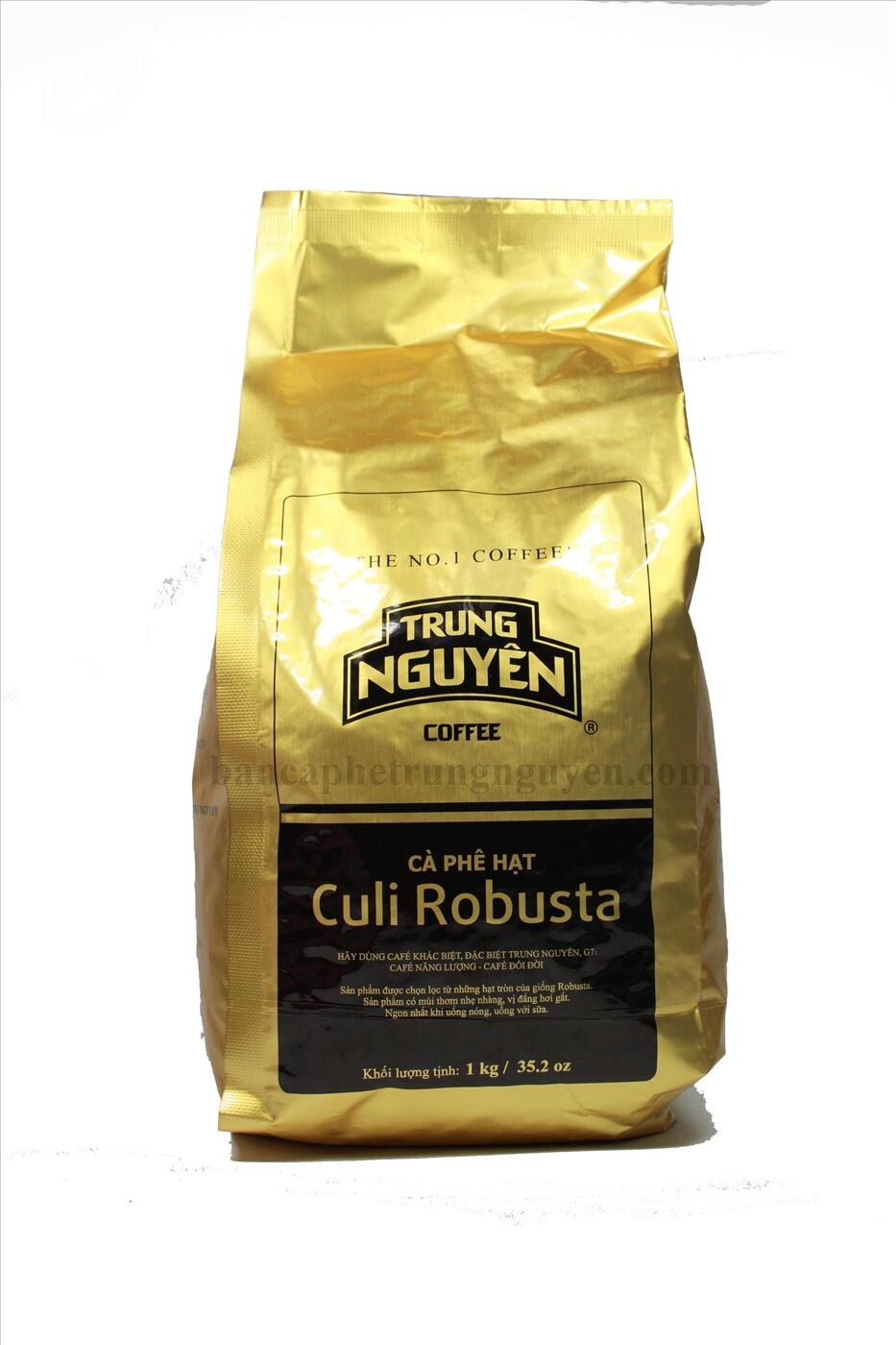 Cà phê hạt Culi Robusta Trung Nguyên hạt số 1 bịch 1kg