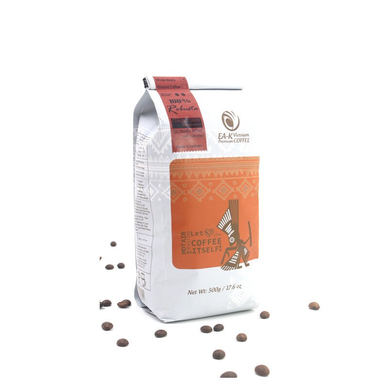 Cà Phê Hạt Mộc Nguyên Chất Eak 100% Robusta 500g