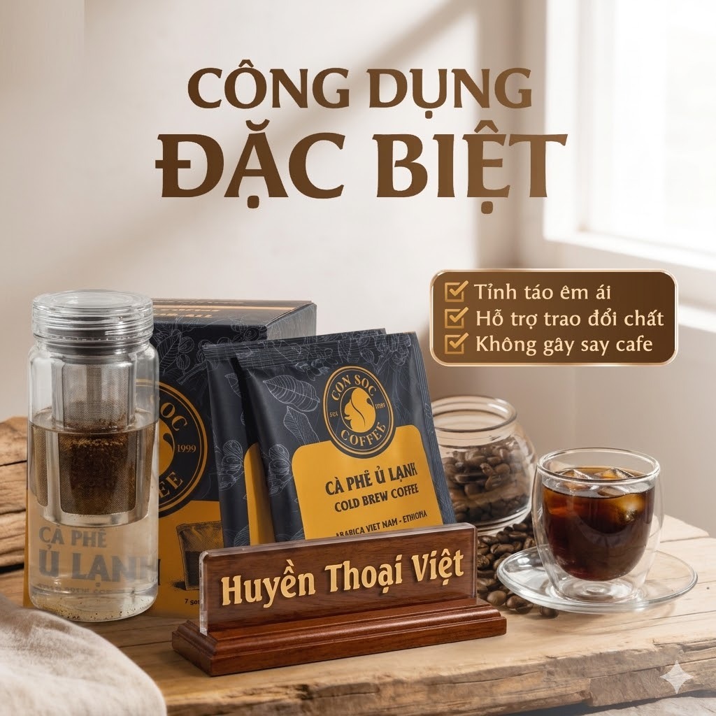 Cà phê ủ lạnh túi lọc Cold Brew Con Sóc Hộp 7 Túi