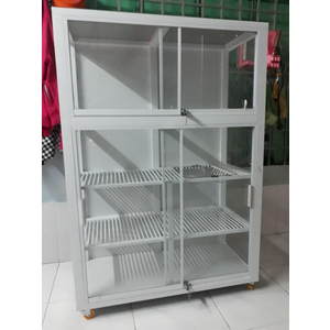 Tủ chén nhôm kính