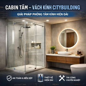 💎 CABIN TẮM – VÁCH KÍNH CITYBUILDING | GIẢI PHÁP PHÒNG TẮM KÍNH HIỆN ĐẠI