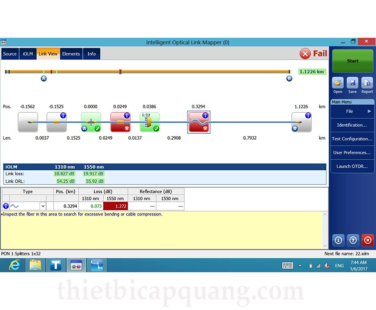 Các chức năng trên máy đo OTDR EXFO FTB-5GPro