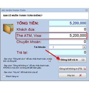 Các hình thức thanh toán tiền mua hàng trong phần mềm bán hàng V POS