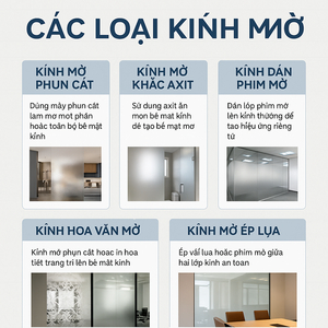 📍 CÁC LOẠI KÍNH MỜ PHỔ BIẾN HIỆN NAY | PHÂN BIỆT & ỨNG DỤNG THỰC TẾ