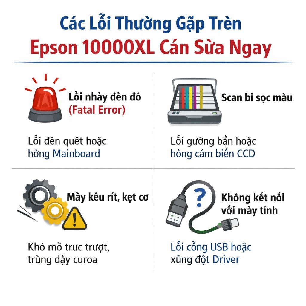 Các Lỗi Thường Gặp Trên Epson 10000XL Cần Sửa Ngay