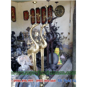 Các mẫu hạc đồng thờ cúng cung tiến bằng đồng