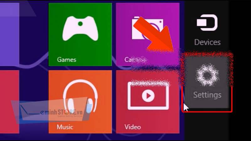Vào Settings Vào Settings