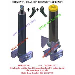 Cách đổi từ tháp ben FE sang tháp ben FC, đổi từ tháp ben không có vỏ sang có vỏ, thay tháp ben ,...