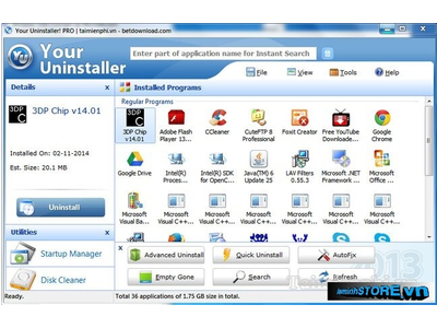 Gỡ sạch phần mềm trên Windows bằng Download Your Uninstaller 7.5 Pro Full