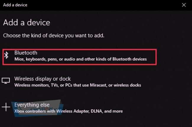 Win10: Chọn Bluetooth