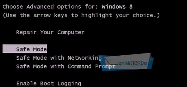 Truy cập vào chế độ Safe Mode