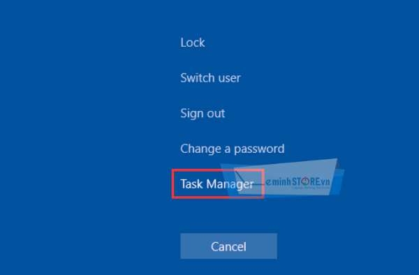 Sử dụng tổ hợp phím Ctrl + Alt + Delete để mở Task Manager Sử dụng tổ hợp phím Ctrl + Alt + Delete để mở Task Manager