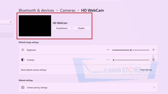 cach mo camera tren windows 11