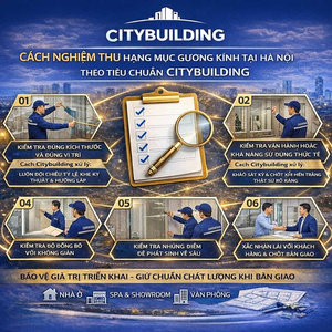 CÁCH NGHIỆM THU HẠNG MỤC GƯƠNG KÍNH TẠI HÀ NỘI THEO TIÊU CHUẨN CITYBUILDING