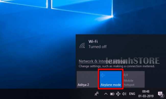 Kiểm tra Wifi và chế độ máy bay
