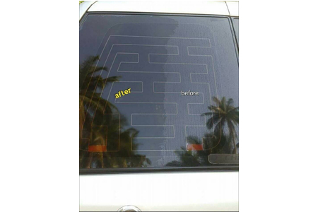 Cách tẩy các vết rỉ sắt, mạt sắt trên kính xe