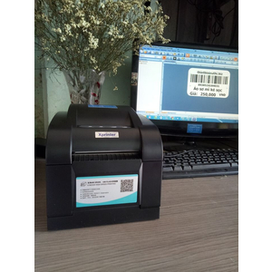 Cài đặt máy in tem mã vạch Xprinter XP 350B cho khách qua online từ xa