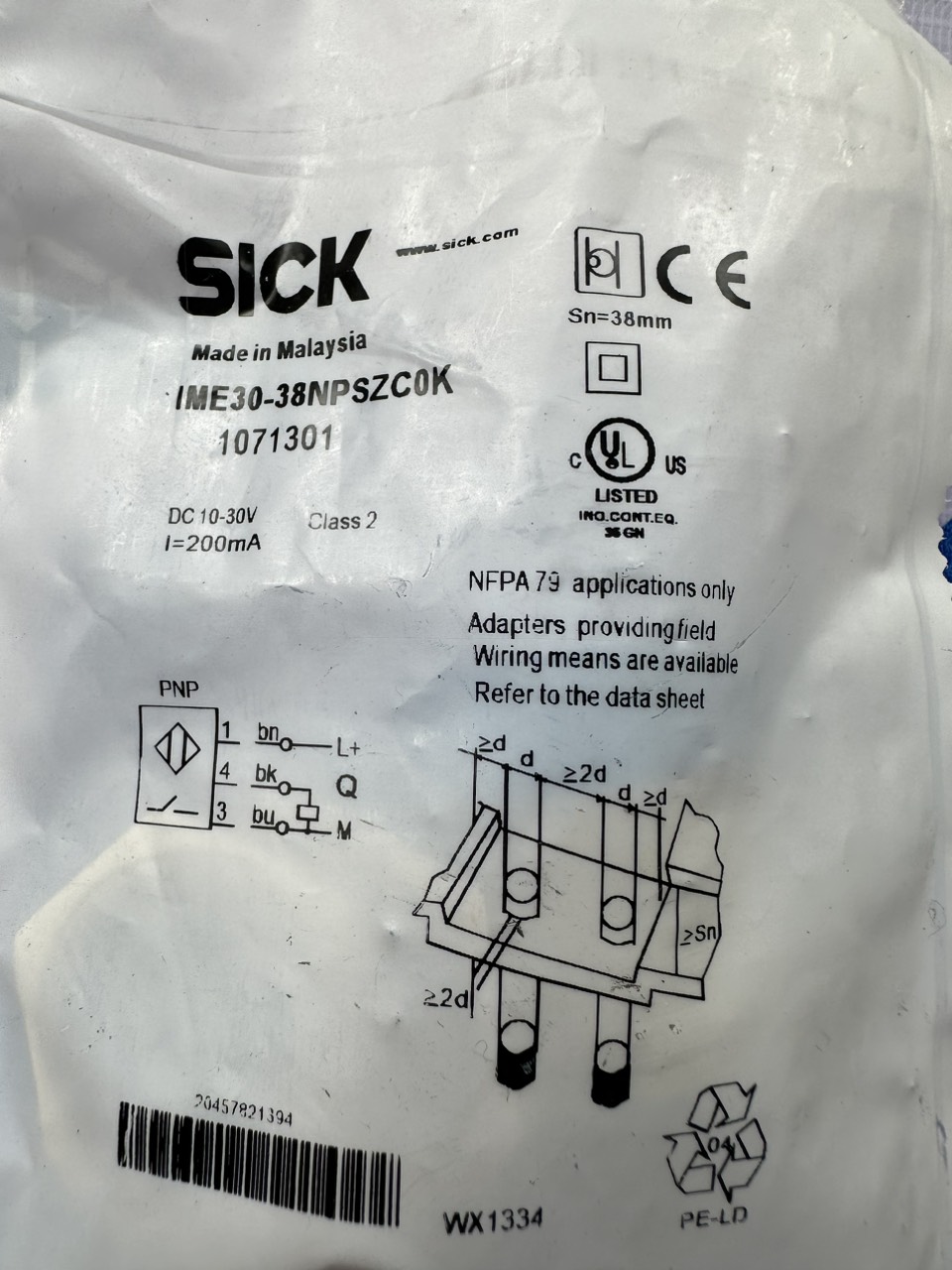 Cảm biến tiệm cận IME30-38NPSZC0K