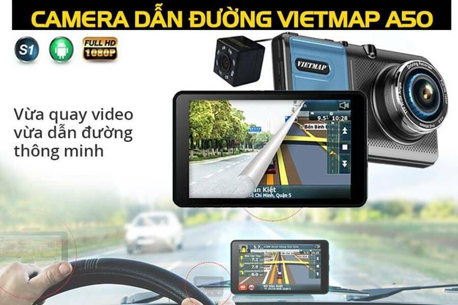 Camera hành trình Vietmap A50 - Vừa dẫn đường vừa ghi hình