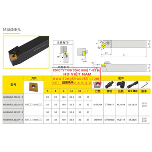 Cán dao tiện ngoài MSBNR/L