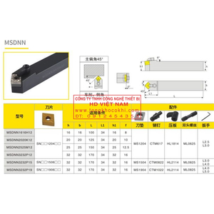 Cán dao tiện ngoài MSDNN