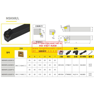 Cán dao tiện ngoài MSKNR/L