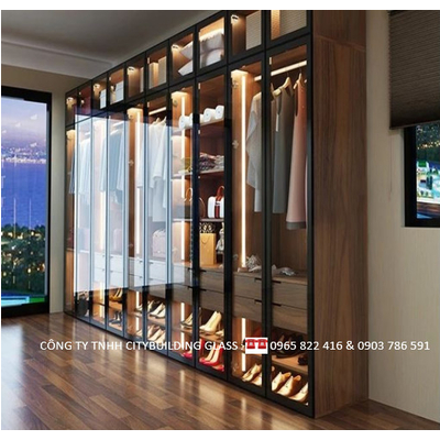 Cánh Kính Khung Nhôm Hệ 20 X 45mm Màu Đen Mờ