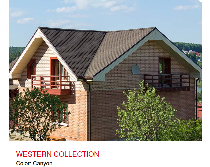 TECH- WESTERN - Ngói lợp bitum phủ đá dạng đa tầng