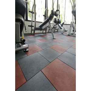 Thảm gạch cao su phòng Gym KT 50cmx50cm - 1mx1m bề mặt màu trơn ML-RUBBER 006