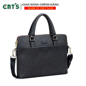 Cặp da công sở CNT HQVIP02 cao cấp Nâu Pha