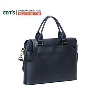 Cặp da công sở Unisex CNT HQ16 thời trang cao cấp Đen