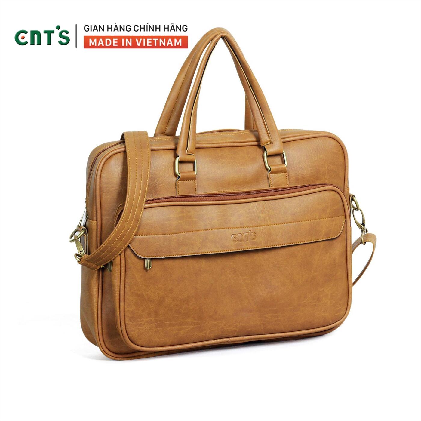 Cặp da nam công sở CNT HQ17 thời trang cao cấp Bò Lợt