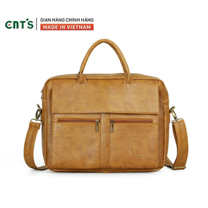 Cặp da nam công sở CNT HQ19 cao cấp Bò Lợt
