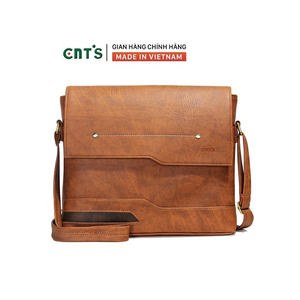 Cặp đeo chéo thời trang đựng ipad unisex CNT CA21 BÒ ĐẬM