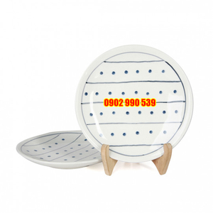 Cặp Dĩa Gốm Men Rạn