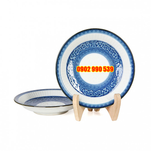 Cặp Dĩa Men Lam Có Triện