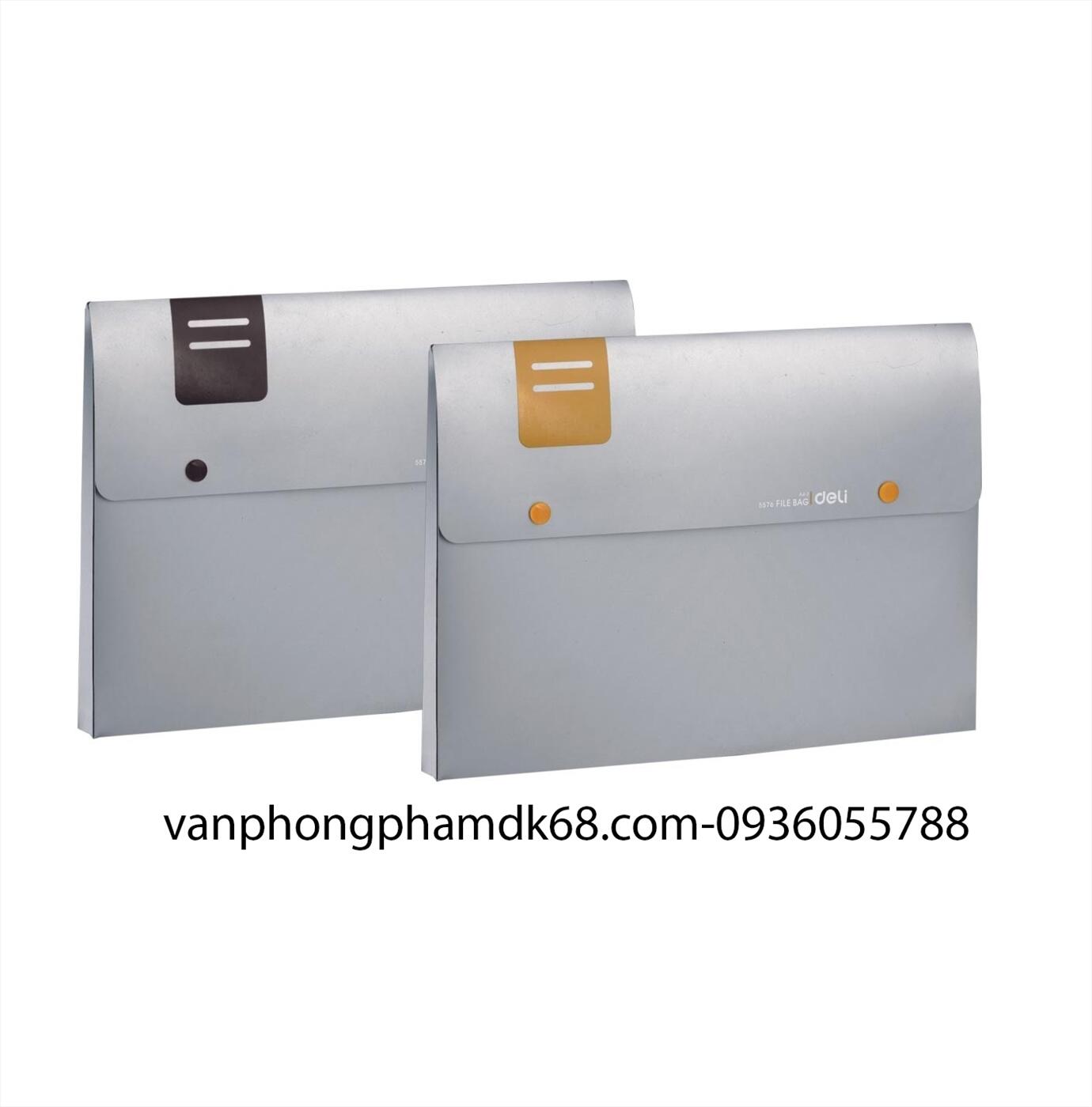 Cặp hồ sơ 2 cúc bấm 1 ngăn Deli 5576