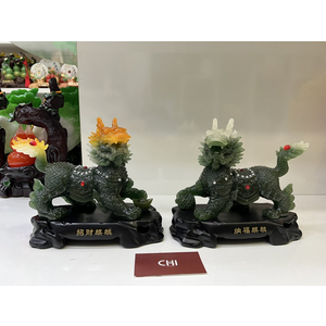 Cặp kỳ lân màu xanh ngọc