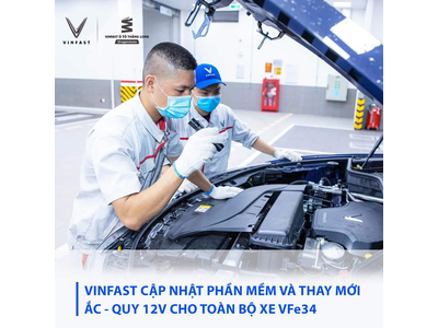Cập nhật phần mềm xe VFe34 ngày 09/11/2022