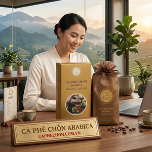 Hộp Cà phê Chồn Arabica - 125gam( Hộp Giấy) - Tặng Túi Giấy
