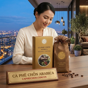 Hộp Cà phê Chồn Arabica - 125gam( Hộp Giấy) - Tặng Túi Giấy