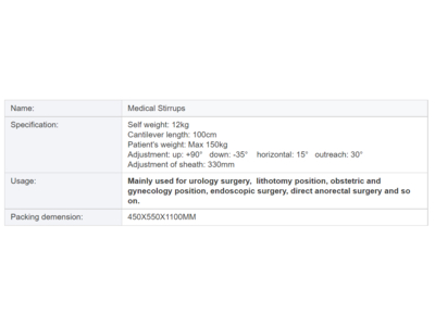 Phụ kiện chân dùng trong bàn mổ