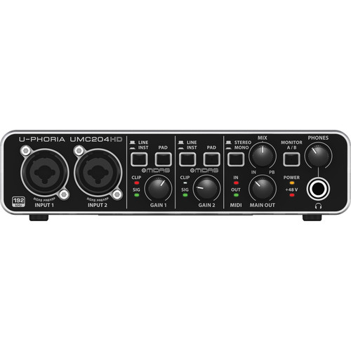 Card âm thanh Behringer U-PHORIA UMC204HD - USB 2.0 Audio/MIDI