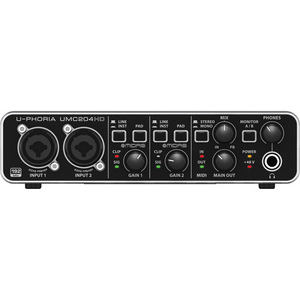 Card âm thanh Behringer U-PHORIA UMC204HD - USB 2.0 Audio/MIDI