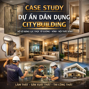 CASE STUDY DỰ ÁN DÂN DỤNG CITYBUILDING GIẢI PHÁP GƯƠNG KÍNH NỘI THẤT CHO NHÀ Ở HIỆN ĐẠI