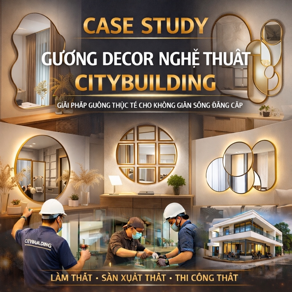 CASE STUDY GƯƠNG DECOR NGHỆ THUẬT CITYBUILDING GIẢI PHÁP GƯƠNG THỰC TẾ CHO KHÔNG GIAN SỐNG ĐẲNG CẤP