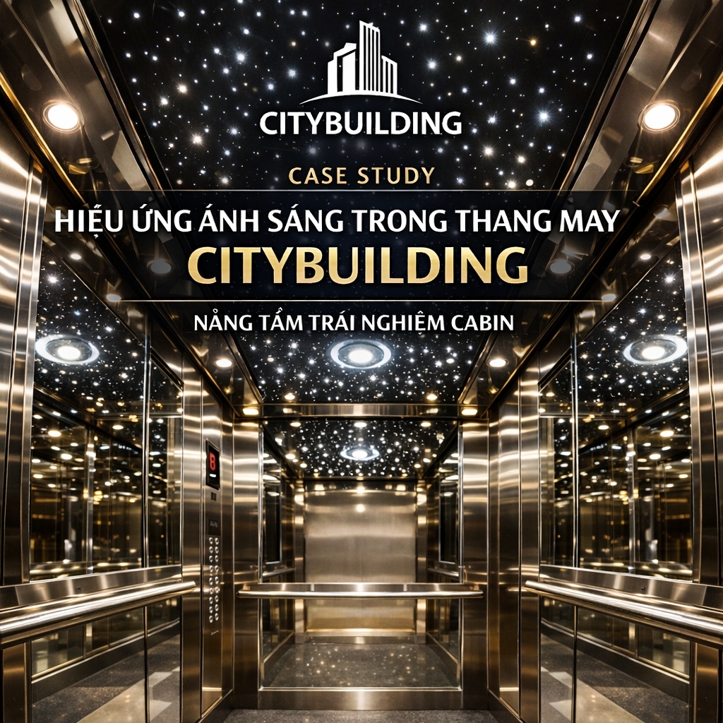 CASE STUDY HIỆU ỨNG ÁNH SÁNG TRONG THANG MÁY CITYBUILDING NÂNG TẦM TRẢI NGHIỆM CABIN
