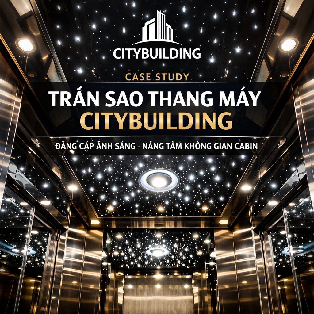 CASE STUDY TRẦN SAO THANG MÁY CITYBUILDING ĐẲNG CẤP ÁNH SÁNG NÂNG TẦM KHÔNG GIAN CABIN