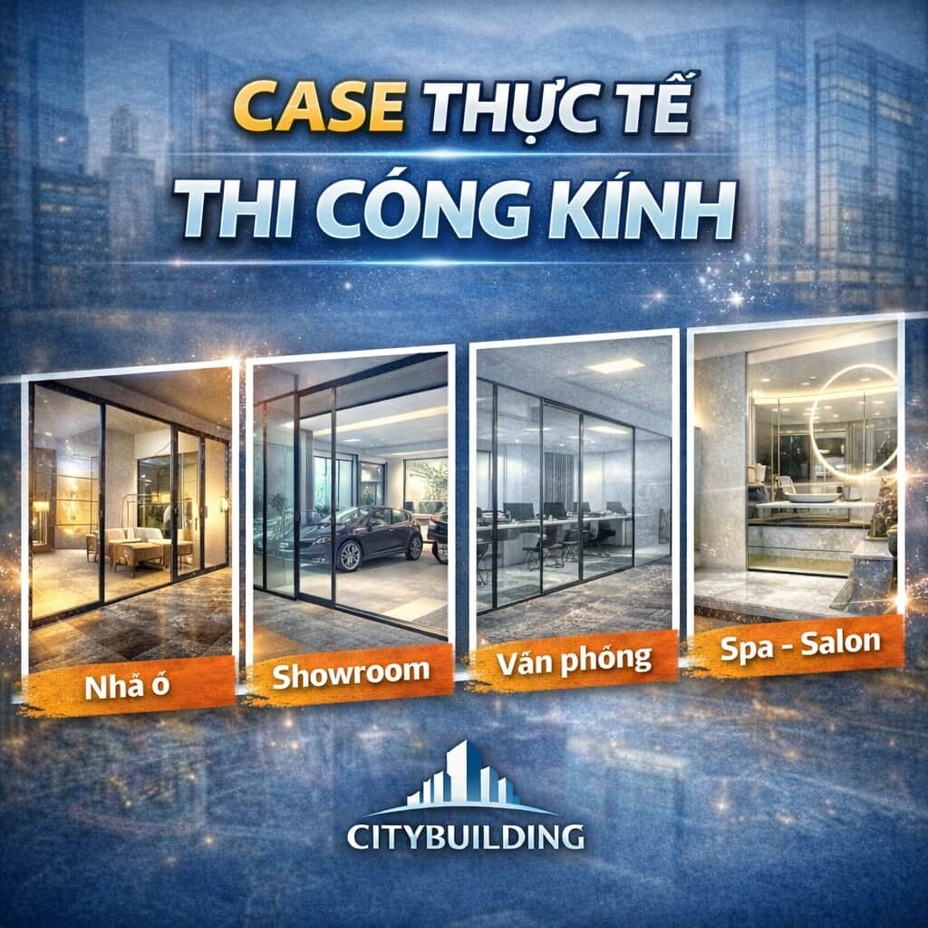 CASE THỰC TẾ THI CÔNG KÍNH – KINH NGHIỆM TRIỂN KHAI ĐÚNG GIẢI PHÁP CHO TỪNG CÔNG TRÌNH