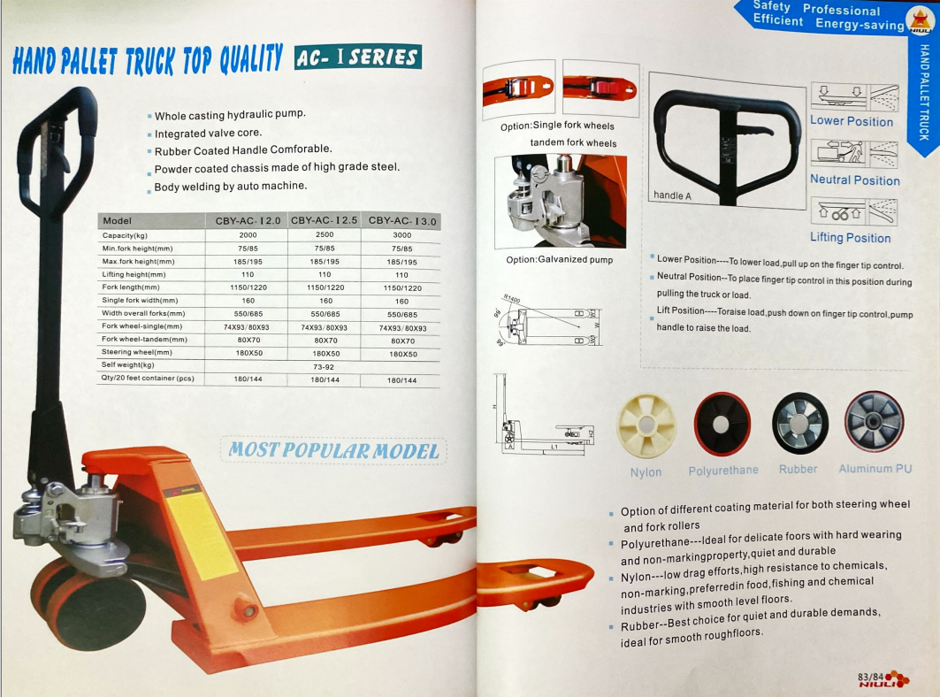 xe nâng tay model BF
